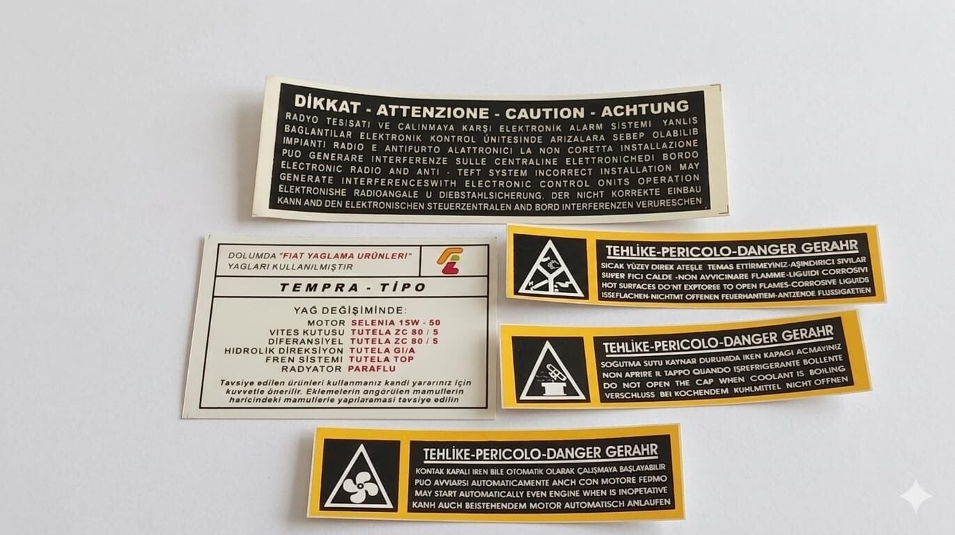 Tempra Tipo Panel Etiketi